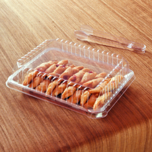 Party Tray 10" x 8" Rectangle Dome Lid