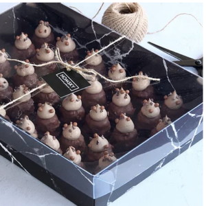 Black Marble Cardboard Box and Lid